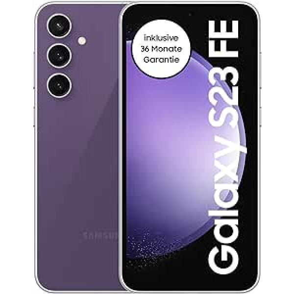 Samsung Galaxy S23 FE mobilais tālrunis, 5G, Simlock bezmaksas bez līguma, Android viedtālrunis, mobilais tālrunis, 128 GB, violets