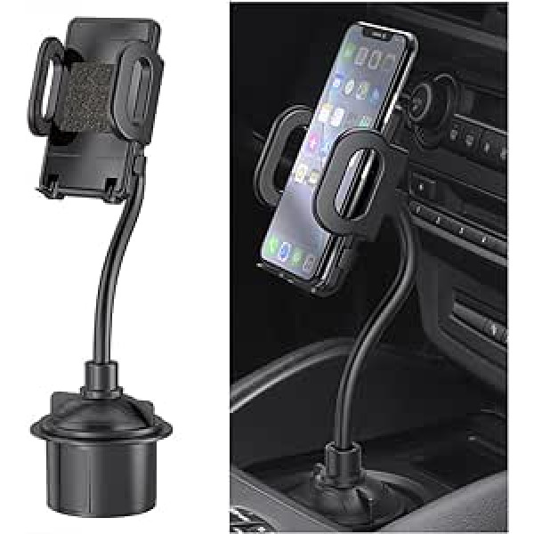 JNNJ Car Holder for Drink Holder, Cup Holder, Car Phone Holder, Universal Adjustable Gooseneck Car Mount, 360 Degree Car Cup Holder for Smartphone