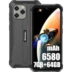 Blackview BV5300 Pro (2023) mobilais tālrunis bez līguma, 6580 mAh akumulators Android 12 āra viedtālrunis, 2,3 GHz Octa Core 7GB + 64GB/1TBGB paplašināms, 13MP + 8MP 6,1 collu HD+ displeja konstrukcija