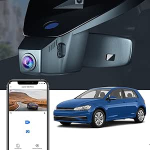 Fitcamx Dashcam saderīga ar Cupra Formentor 2021 2022, automašīnas kamera saderīga ar Volkswagen Golf Mk8 GTE GTD GTI R, 4K 2160P WiFi UHD video, stāvvietas režīms, G sensors, nakts redzamība, cilpas ierakstīšana,