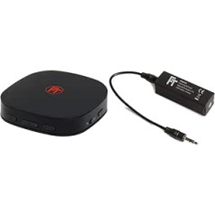 FeinTech Bluetooth 5.0 audio raidītāja uztvērējs aptX HD zema latentuma Toslink SPDIF un ATG00101 audio zemes atdalītājs apvalka strāvas filtrs, 3,5 mm ligzda novērš melnu troksni