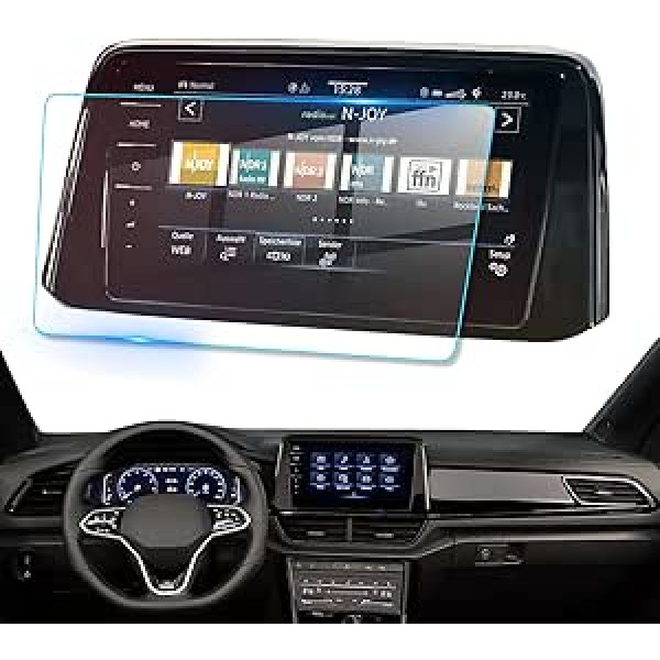 LFOTPP savietojams ar VW T-Roc/R-Line 9,2 collu Discover Pro navigācijas ekrāna aizsargu, 9H pret skrāpējumiem izturīgu ekrāna aizsargu pret pirkstu nospiedumiem GPS navigācijas plēves piederumi