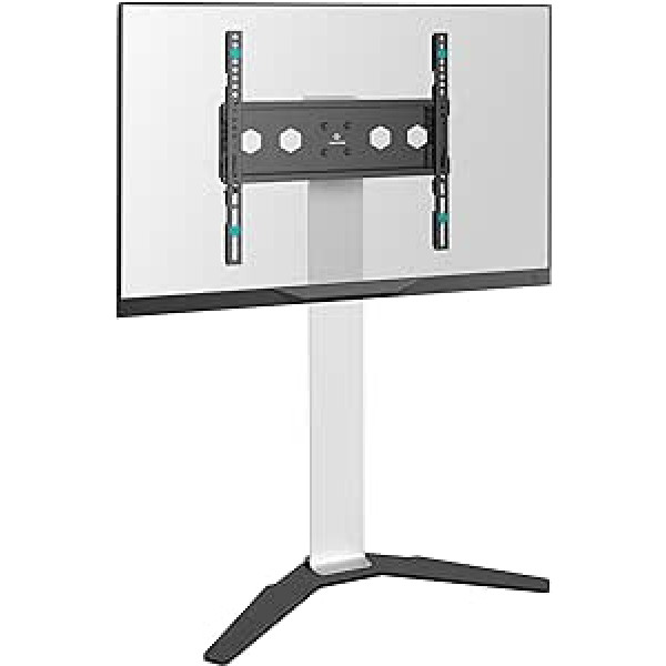 ONKRON TS1140-W TV Floor Stand for 26-65 Inch TVs up to 35 kg - Compact TV Stand Height Adjustable Max VESA 400 x 400 - Universal TV Stand / TV Stand White