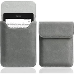 WALNEW Case for 6.8 Inch Kindle Paperwhite 11th Generation 2021, Protective Sleeve Case Leather Case for 6.8 Inch Amazon Kindle Paperwhite eReader (Grey)