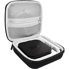 Case for Apple TV 4K & Siri Remote Control, Apple TV 4K Accessories Storage Box Carry Case Black