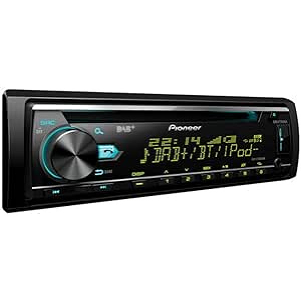 Pioneer DEH-X7800DAB-AN 1 DIN automašīnas radio CD uztvērējs ar RDS, FM un DAB/DAB+ uztvērēju, CD, MP3, USB, papildu ieeja, Bluetooth brīvroku zvani, savietojams ar Android un iPod/iPhone, iekļauta DAB antena