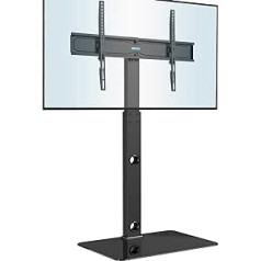 BONTEC TV Ständer Standfuß Fernsehstand für 30-70 Zoll Flach & Curved Fernseher bis zu 40 kg, Schwenkbar & Höhenverstellbar, TV Bodenständer Hoher, Max. VESA 600 x 400 mm