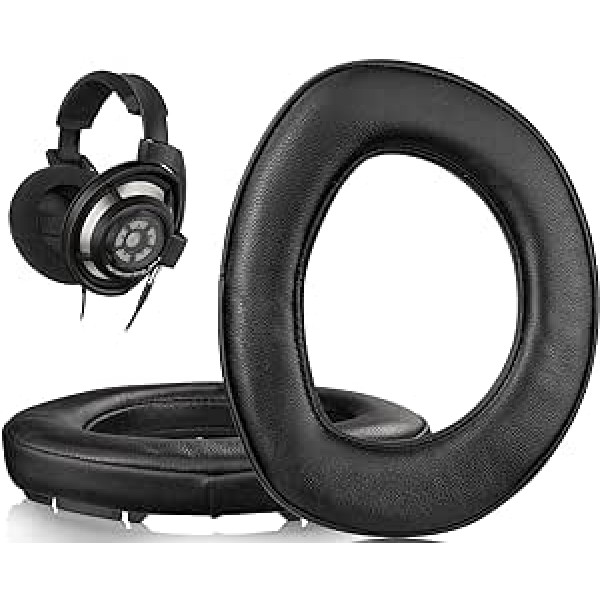 SOULWIT jēra ādas rezerves ausu spilventiņi Sennheiser HD800/HD800S HD 800 austiņām, rezerves ausu spilventiņi ar trokšņu izolējošām atmiņas putām