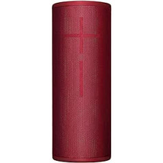 Ultimate Ears Megaboom 3 pārnēsājams Bluetooth skaļrunis, 360 ° skaņa Dziļi basi, ūdensizturīgs, putekļu izturīgs un rudens festivāls, viena pieskāriena mūzikas vadība, 20 stundu akumulatora darbības laiks - saulrieta sarkans/sarkans