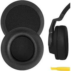 Geekria Ohrpolster für Kopfhörer AKG K540, K545, Ohrpolster/Ohrpolsterung/Ohrmuscheln/Ohrpolster Reparaturteile Black-Upper Protein Leather