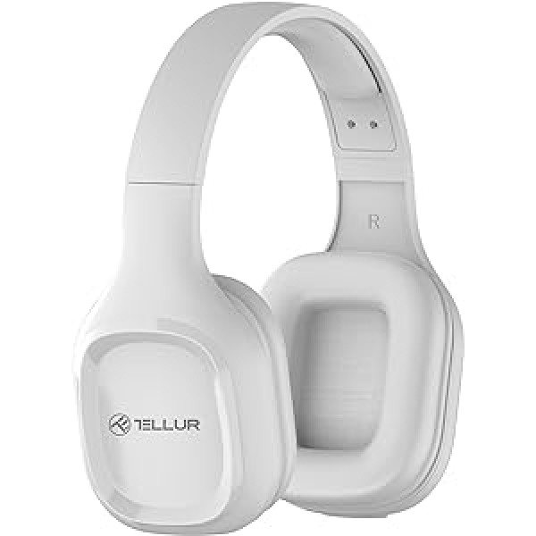 TELLUR pulsējošas Bluetooth austiņas pār ausīm, BT5.0, iebūvēts mikrofons brīvroku zvaniem, HD Hi-Fi skaņa, 40 mm draiveris ar basu pastiprinājumu, viegls dizains un mīksti ausu spilventiņi