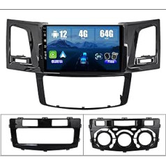 JOYX Android 12 IPS automašīnas radio piemērots Toyota Fortuner Hilux Revo Vigo (2004-2014) - 4G + 64G - Iebūvēts DSP / Carplay / Android Car - LED kamera + mikrofons - 9 collu 2 DIN - SWC WiFi DAB 360 kamera