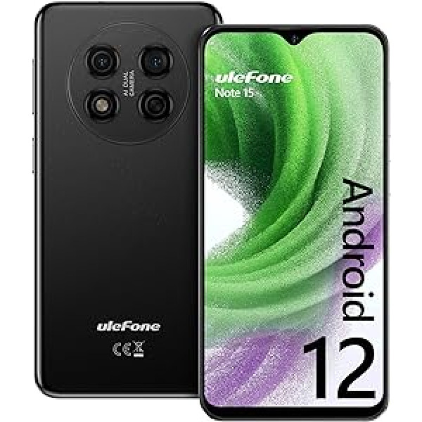 Ulefone Note 15 mobilais tālrunis lēts 5 GB + 32 GB/64 GB paplašināms Android 12 viedtālrunis bez līguma 6,22 collu HD+ 4000 mAh 8 MP kamera 3G divu SIM kartu Simlock bezmaksas mobilie tālruņi, lēti 3 karšu sloti, sejas ID