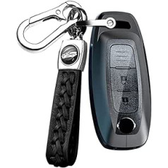 ontto Smart Car Key Case Der Nissan X-Trail T33 Qashqai J12 Ariya Altima Teana 2022 2023 Tālvadības pults Metāla aizsargvāciņš Atslēgas futrālis Atslēgas futrālis Atslēgas maciņš Melns