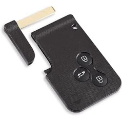 Vailikey 3 Tasten Smart Remote Card Key Shell Ersatz mit ungeschliffener kleiner Klinge für Para Megane Scenic 2003-2008 Schlüsselgehäuse Shell Cover