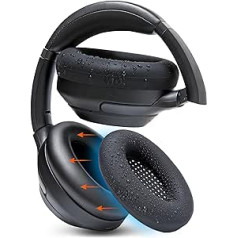 WC SweatZ XM3 aizsargājošie austiņu ausu vāciņi Sony WH1000XM3 no WC | Savietojams tikai ar Sony XM3 Over Ear Headphones | Noturīgs pret sviedriem un viegli mazgājams | Melns