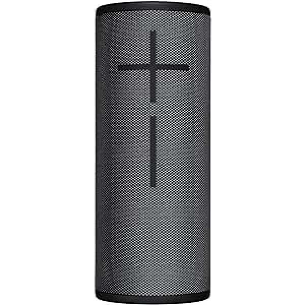 Ultimate Ears Megaboom 3 pārnēsājams Bluetooth skaļrunis, 360 ° skaņa Dziļi basi, ūdensizturīgs, putekļu izturīgs un rudens festivāls, viena pieskāriena mūzikas vadība, 20 stundu akumulatora darbības laiks - nakts melns/melns