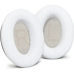 Piederumu mājas ausu spilventiņi saderīgi ar Bose QuietComfort 35 (QC35) un QuietComfort 35 II (QC35 II) austiņām. Olbaltumvielu āda, augsta blīvuma mīkstas putas, palielināta izturība (balta)