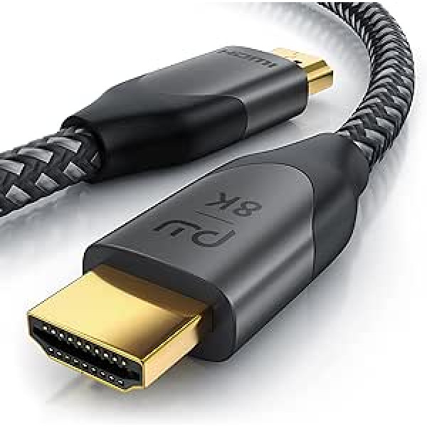 CSL — 8 k HDMI kabelis 2,1 5 m – 8 K @ 120 Hz 4K @ 240 Hz ar DSC — HDMI 2.1 2.0a 2.0b — 3D — ātrdarbīgs Ethernet — HDTV — UHD II — dinamisks HDR-10+ — eARC — mainīgs VRR — atsvaidzināšanas ātrums Vīzija