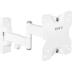 VIVO Mount-VW01MW Tilt and Swivel Wall Mount for LCD/LED TVs and Computer Monitor Screens Max 100 x 100 mm VESA White White