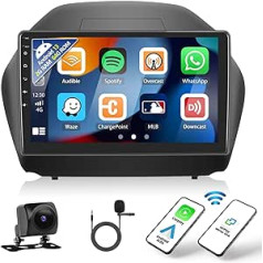 2+64G Android 13 Car Radio priekš Hyundai Tucson IX35 2010-2015 ar bezvadu Apple CarPlay Android Car, 10,1 collu skārienekrāns ar Bluetooth GPS FM RDS WiFi SWC EQ HiFi + atpakaļskata kameru