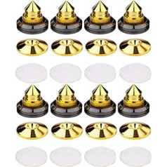 Pack of 8 Speaker Spikes, Shock Absorber, Anti-Vibration Speaker Stands for CD Audio, Subwoofer, Turntable