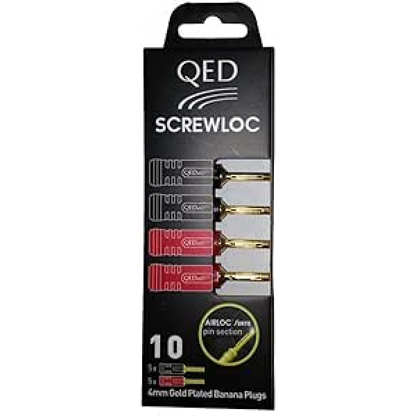 QED skrūvju loks Bananenstecker 4 mm 10 Stück