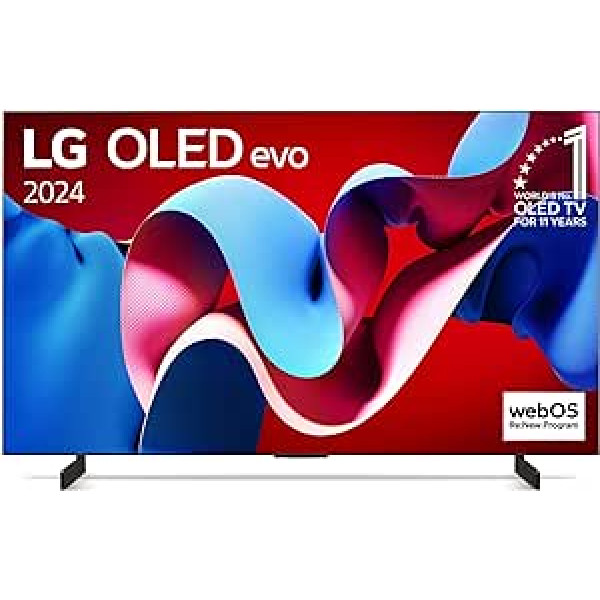 LG OLED42C47LA TV 42 collu (106 cm) OLED evo Fernseher (α9 Gen7 4K AI-Prozessor, Dolby Vision, 120 Hz) [Modelljahr 2024]