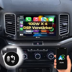 DYNAVIN Android automašīnas radionavigācijas sistēma priekš VW Sharan Seat Alhambra, ar 4 x 100 W DSP pastiprinātāju, DAB+ radio; Savietojams ar Wireless Carplay un Android Car: D8-DF56 Premium Flex