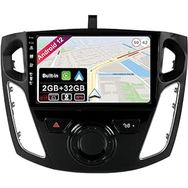 JOYX auto radio Android 13 der Ford Focus (2012-2017) - atpakaļskata kamera Canbus Free - [2G + 32G] - 9 collas - 2 DIN - atbalsta DAB stūres vadību 4G WiFi Bluetooth Carplay IPS Android Car