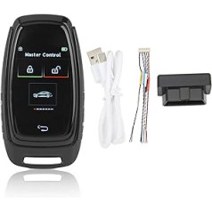 Car Smart LCD Key, Car Touchscreen 5.0 Connection Keyless Entry Touch for One Button Start Models Accessories (Black)