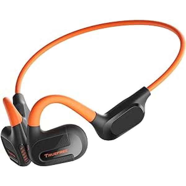 truefree F2 Open Ear Headphones Air Line Bluetooth 5.3 bezvadu austiņas sportam, 4 mikrofoni, skaidri zvani, 15 stundu atskaņošanas laiks, 16,2 mm uzlabots bass, vairāku punktu savienojums, lietotņu vadība