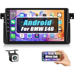 [1+32G] Android 13 automašīnas radio BMW 3. sērijas E46 1999-2005 radio, 9 collu kapacitatīvs skārienekrāns ar WiFi GPS Bluetooth FM/RDS USB Mirrorlink