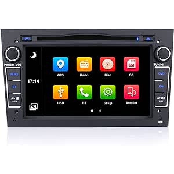 iFreGo 7 collu 2 DIN auto radio priekš Opel Astra, Corsa, Vectra, Zafira, Antara, Meriva, Vivaro.FM Radio, Auto Radio Bluetooth, GPS, DVD, CD, USB, RDS, Radio atbalsta stūres vadību, 7 LED gaisma