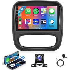 2G + 64G Android Car Radio priekš Opel Vivaro Renault Trafic Fiat Talento Nissan NV300/VW300 ar Carplay Android Car Navigation GPS WiFi 9 collu auto radio ar Mirror Link Bluetooth FM/RDS/DAB+/OBD