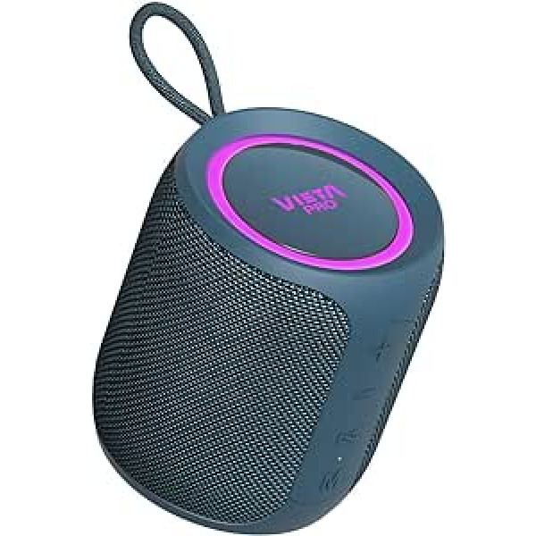 Vieta Pro Easy 2 skaļrunis ar Bluetooth 5.0, True Wireless, mikrofons, radio FM, 12 stundu akumulatora darbības laiks, IPX7 ūdensizturīgs un tieša poga uz virtuālo palīgu, zila