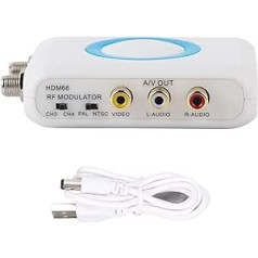 PUSOKEI RF Modulator, HDMI RCA to RF Converter, NTSC PAL TV CATV Modulator, HD Input, A/V-F Female, RF Output, VRF Demodulator Converter for Home CATV System