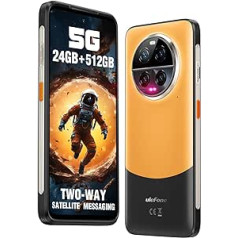 Ulefone Armor 23 Ultra Outdoor mobilais tālrunis 5G ar satelīta sakaru, 512GB + 24GB Dimensity 8020 64MP Night Vision + 50MP x 3 Quad kamera 120W/5280mAh 6,78 collu IP68 Dual SIM/WiFi