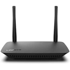 Linksys E5400 divjoslu WiFi 5 WiFi maršrutētājs (AC1200) — bezvadu spēļu un straumēšanas maršrutētājs ar datu pārraides ātrumu līdz 1,2 Gb/s, 4 Ethernet porti, bērnu aizsardzības funkcijas un viesu piekļuve