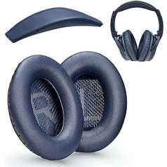 Rezerves austiņas QC35 / QC35 II un QC35 galvas stīpa / QC35 ii galvas stīpas V3 polsterējums, kas saderīgs ar Bose QuietComfort 35 (QC35) un Bose QuietComfort 35 ii (QC35 ii) austiņām (Midnight Blue)