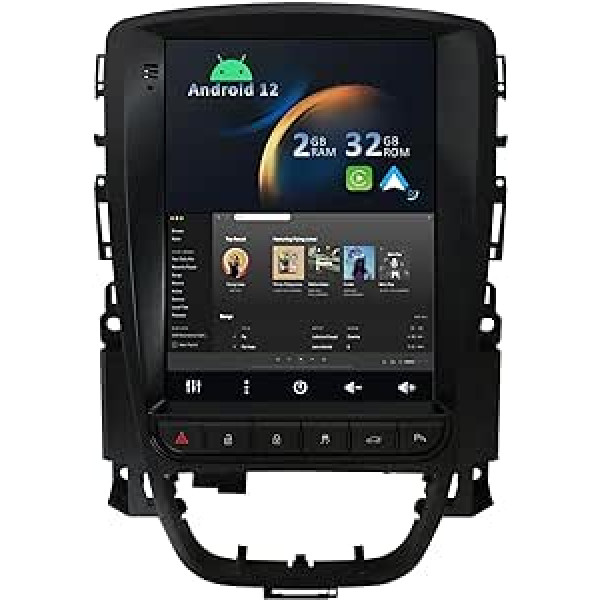 YUNTX Android 12 automašīnas radio Opel Excelle GT/XT Astra J (2006-2016)-[Integrated CarPlay/Android Car/GPS]-9,7 collu IPS 2.5D skārienekrāns Bezmaksas kamera DAB/Stūres vadība/MirrorLink/Bluetooth 5.0