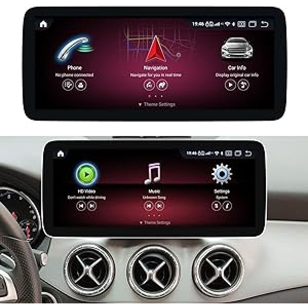 12,3 collu Android ekrāna displejs CarPlay automašīnas radio priekš Mercedes Benz A CLA GLA NTG5