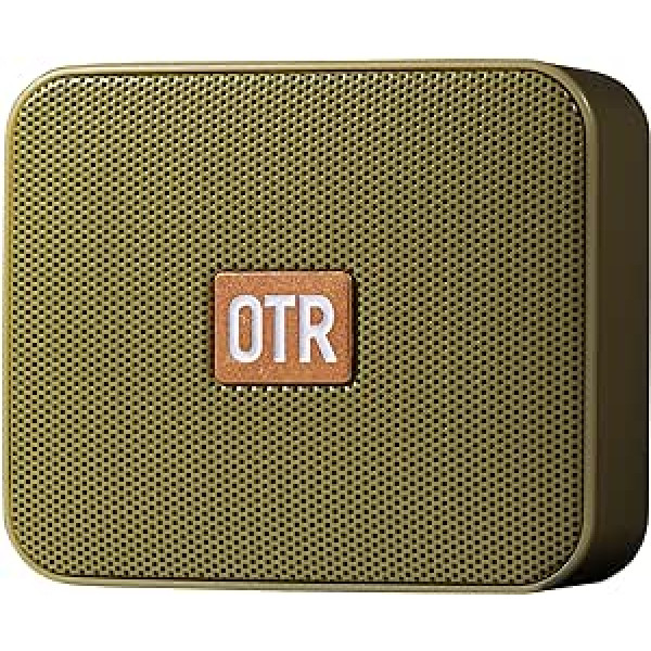 OnTrack OTR Tragbarer, kabelloser Lautsprecher, 5 W, Bluetooth, ar AUX-Eingang un SD-Karte plus USB-Unterstützung, bēšs