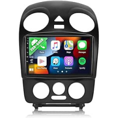 2G + 64G CAMECHO Android 12 automašīnas radio ar navigācijas sistēmu VW Beetle 2004-2010, 9 collu automašīnas radio skārienjutīgs displejs ar Carplay Android Car WiFi MirrorLink FM RDS Bluetooth + atpakaļgaitas kamera