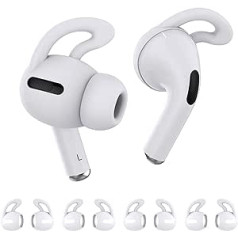 MRPLUM 4 pāri mīkstu silikona ausu aizbāžņu vāciņu, neslīdošu ausu aizbāžņu, saderīgu ar Apple AirPods 3 vai iPhone EarPods austiņām (White-2)