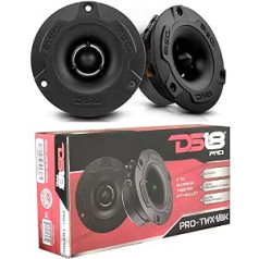 2 DS18 PRO-TWX1/BK Super Tweeter Bullet Black 9.60 cm 96 mm Diameter 120 Watt RMS and 240 Watt Max 4 Ohm 103 dB Sensitivity with 4 cm Depth per Pair