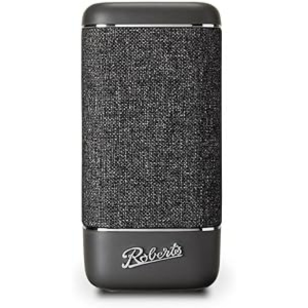 Roberts Beacon 325 Bluetooth skaļrunis — pārnēsājams, uzlādējams, 12 stundu akumulatora darbības laiks, divas pasīvās basu membrānas, vecais dizains, Bluetooth, straumēšana, papildu ieeja, 2 gadu garantija antracīta krāsā