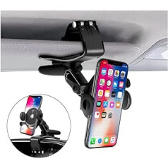 CGEAMDY Mobile Phone Holder Car, Car Mobile Phone Holder on Dashboard, 360° Rotation Smartphone Holder Car, Multifunctional Mobile Phone Holder Accessories with Universal Clip