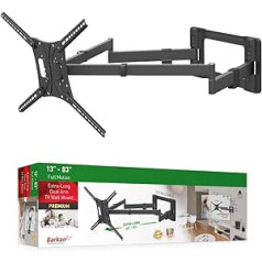 Barkan 1 Metre Long TV Wall Mount, 13 - 80 Inch Double Arm, Swivelling / Full Motion Flat & Curved TV Mount, Holds up to 50 kg, Extra Stable, 101 cm, for LED OLED LCD, Max. VESA 600 x 400