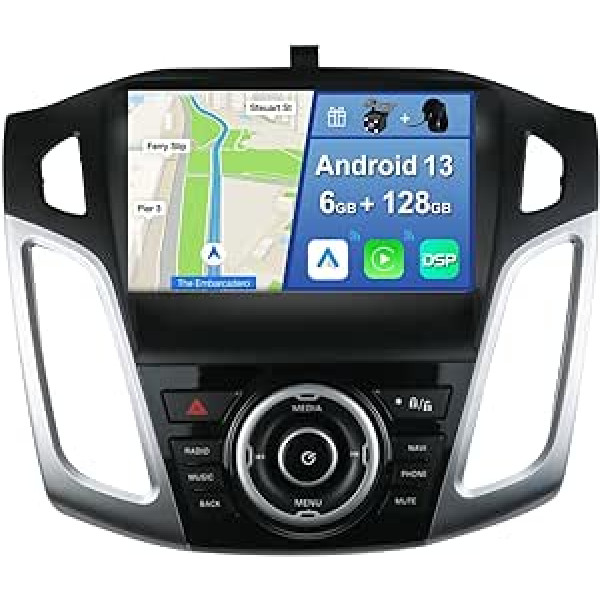 YUNTX [6GB+128GB] Android 12 Car Radio for Ford Focus 2012-2017-2 Din [Built-in Wireless CarPlay/Android Car/DSP/GPS] 9